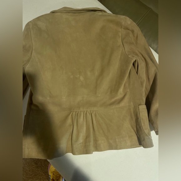 Theory tan suede jacket size 8 - Picture 2 of 11